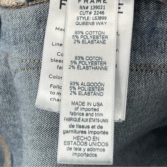 Frame Le Skinny de Jeanne Dark Wash Boho Indie Preppy Jeans Size 33 - Picture 13 of 15